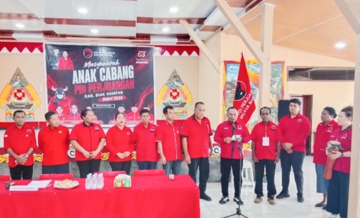 Musancab PDIP Biak Numfor 2026 Resmi Dibuka, Penguatan Struktur hingga Kampung Jadi Fokus