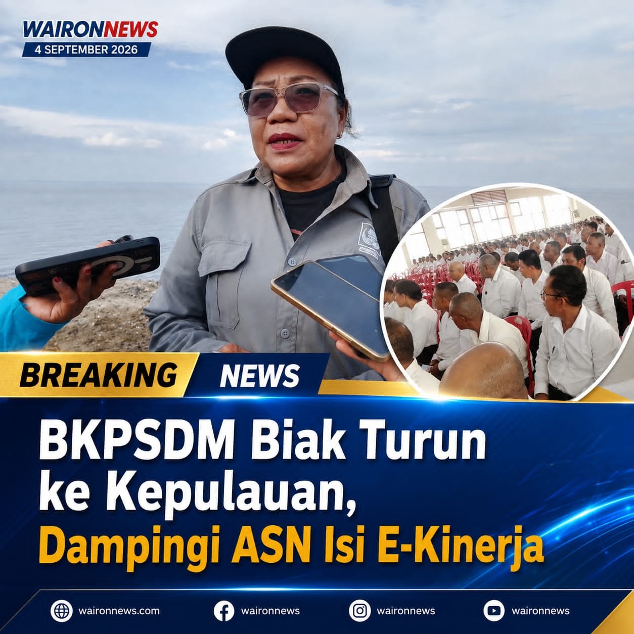 BKPSDM Biak Turun ke Kepulauan, Dampingi ASN Isi E-Kinerja
