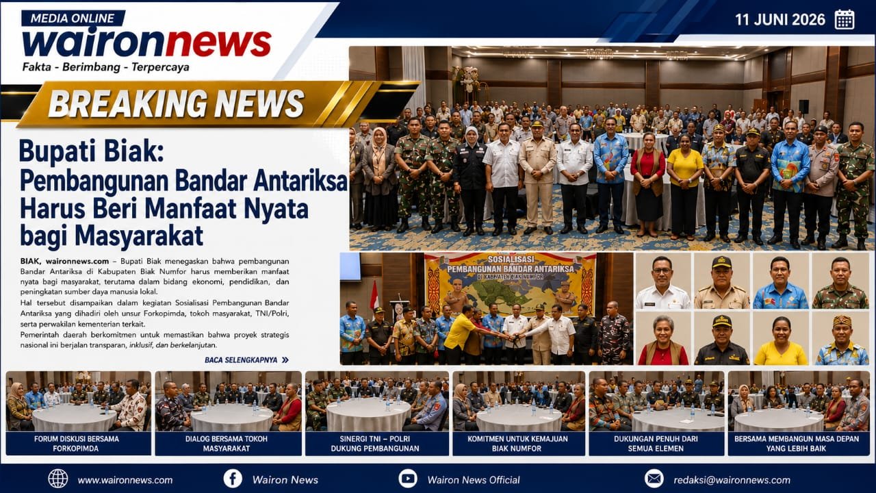Bupati Biak: Pembangunan Bandar Antariksa Harus Beri Manfaat Nyata bagi Masyarakat