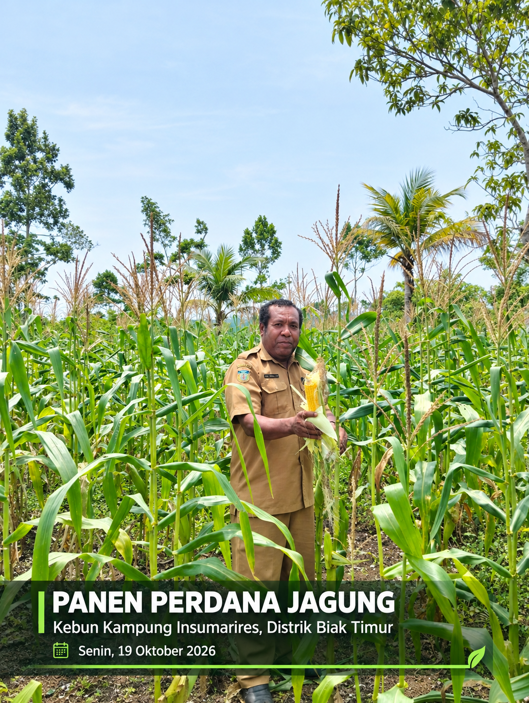 PANEN PERDANA JAGUNG MANIS DI KAMPUNG INSUMARIRES DISTRIK BIAK TIMUR