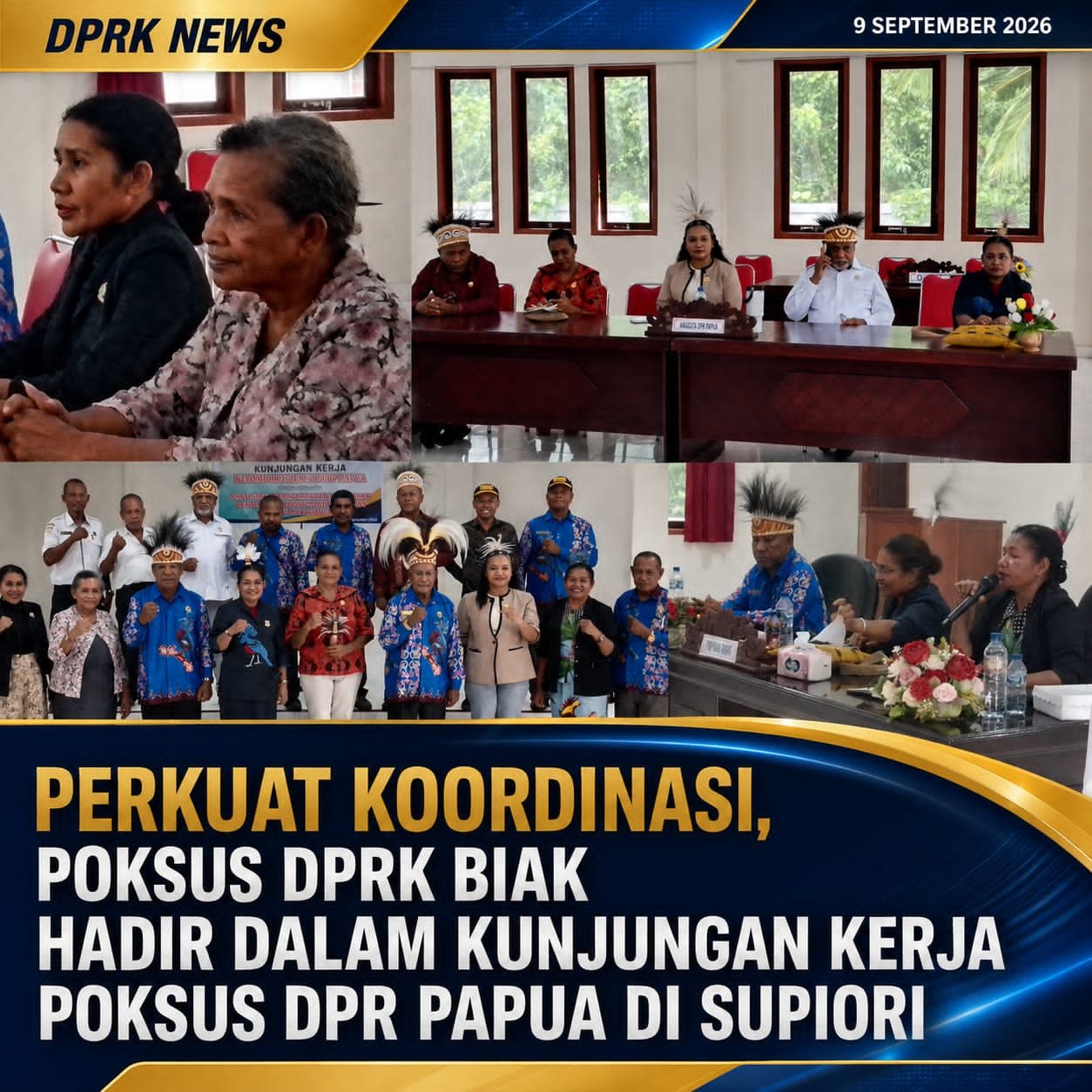 Perkuat Koordinasi, Poksus DPRK Biak Hadir dalam Kunjungan Kerja Poksus DPR Papua di Supiori
