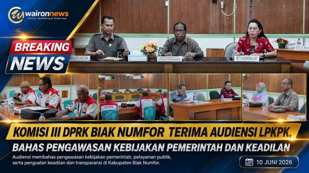 Komisi III DPRK Biak Numfor dan LPKPK Perkuat Sinergi Pengawasan Kebijakan Daerah
